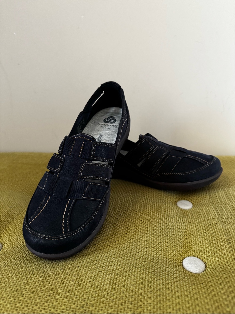 Clarks Cloudsteppers Sillian Stork  Navy Fisherman Sandals